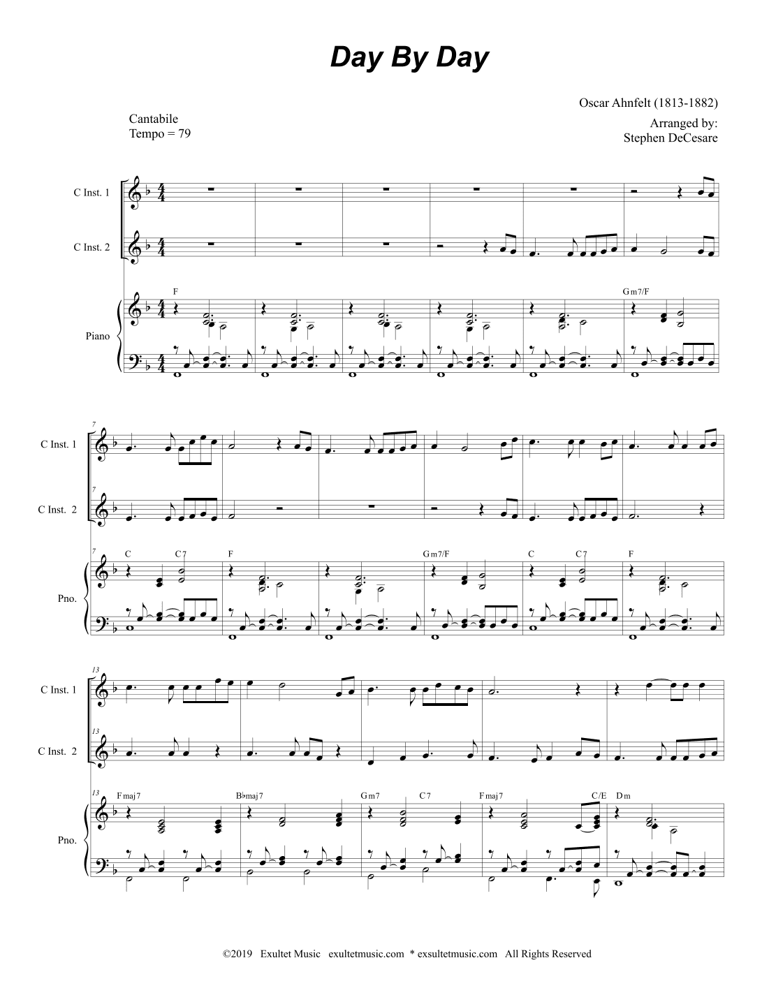 Day By Day (Duet for C-Instruments) (arr. Stephen DeCesare)