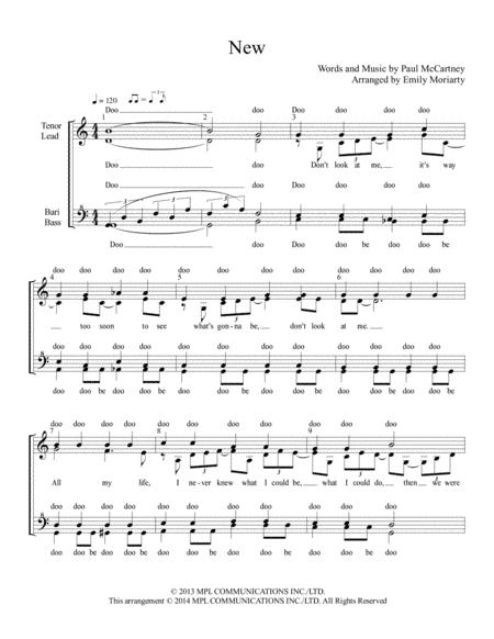 New (arr. Emily Moriarty)