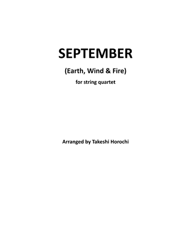 September (arr. Takeshi Horochi)