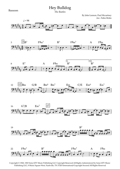 Hey Bulldog (arr. Fabio Britto)