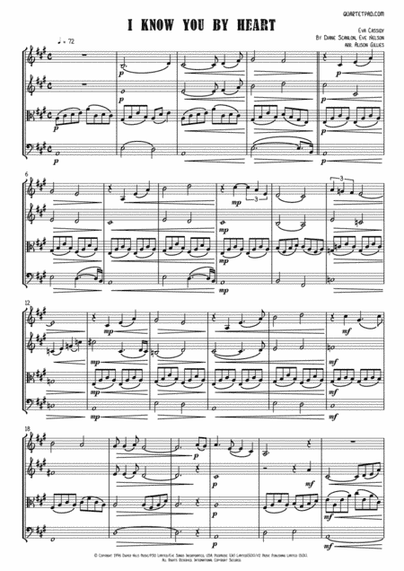 I Know You By Heart (arr. Alison Gillies)