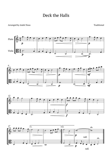 Deck the Halls (arr. André Nusa)