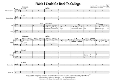I Wish I Could Go Back To College - Score Only (arr. Cal Rustad)