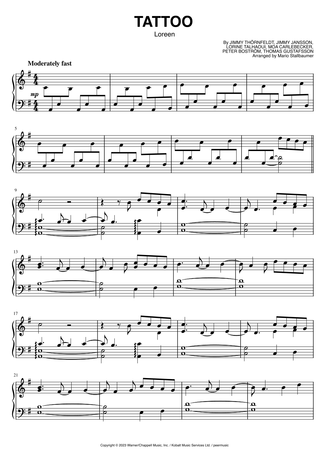 Tattoo (arr. Mario Stallbaumer)