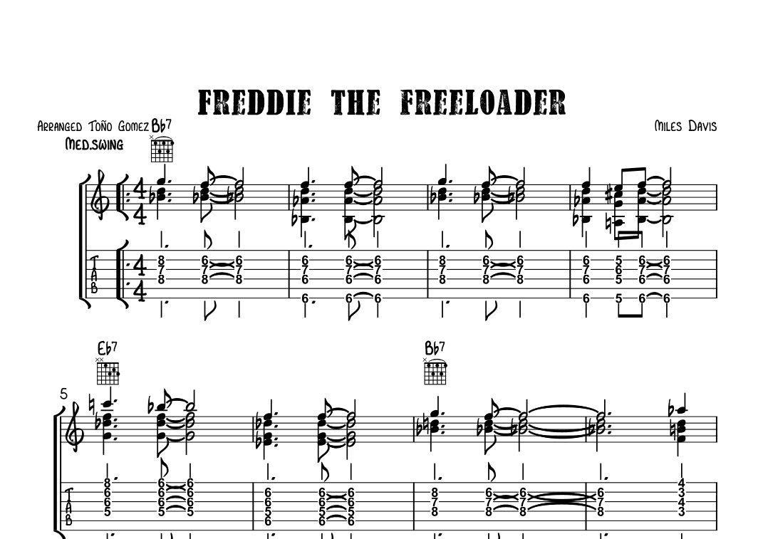 Freddie Freeloader (arr. Toño Gómez)