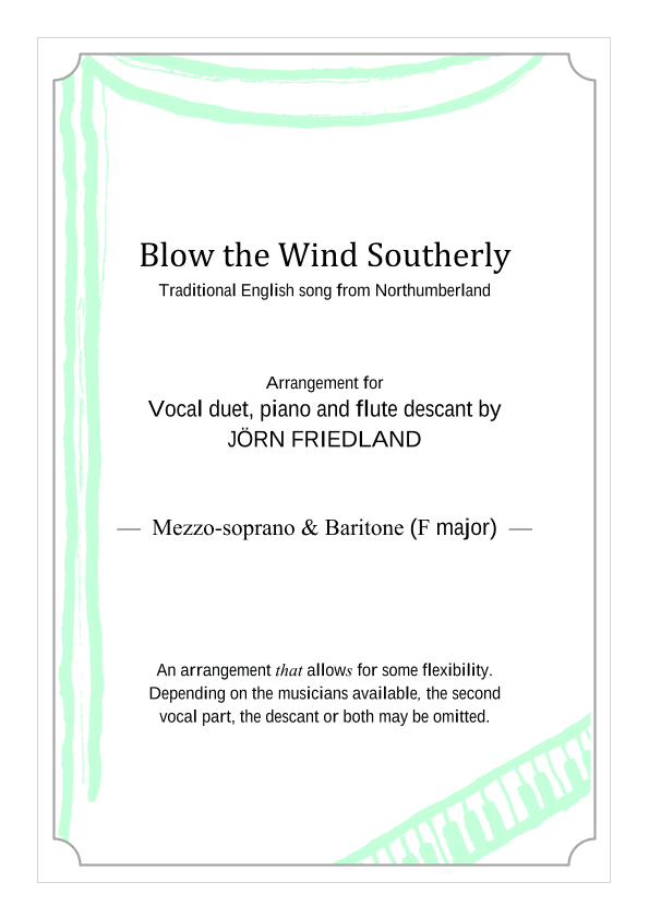 Blow the Wind Southerly (arr. Jörn Friedland)