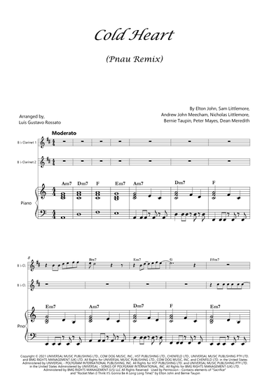 Cold Heart (pnau Remix) (arr. Luís Gustavo Rossato)