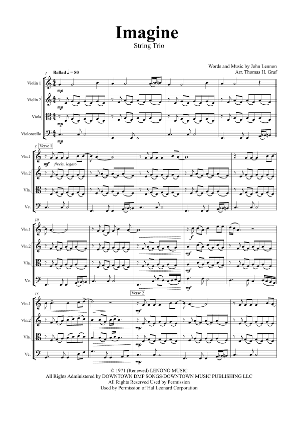 Imagine (arr. Thomas H. Graf)