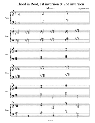 The 12 Minor Chords for Piano