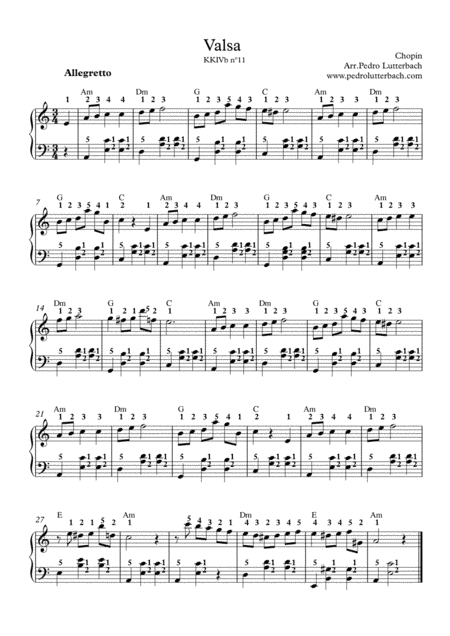 Chopin's A Minor Waltz (arr. Pedro Lutterbach)