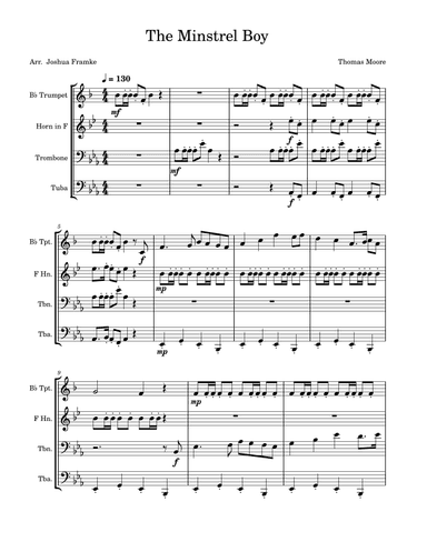 The Minstrel Boy (arr. Joshua Framke)