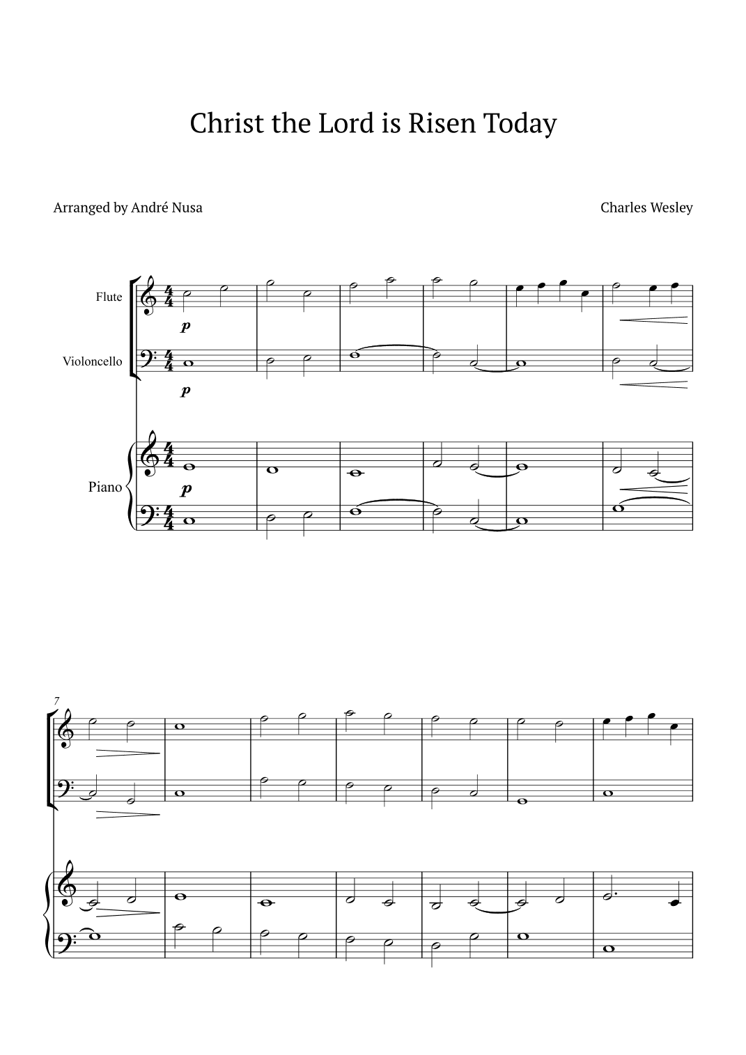 Christ the Lord is Risen Today (arr. André Nusa)