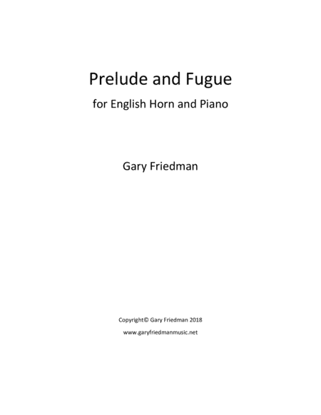 Prelude and Fugue for English Horn and Piano
