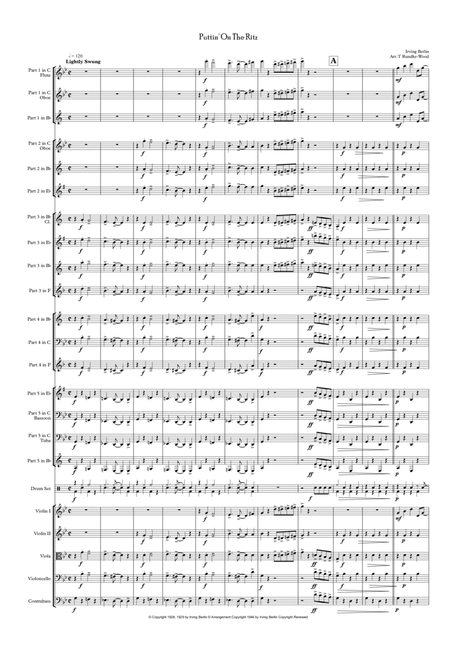 Puttin' On The Ritz (arr. Tom Rundle-Wood)