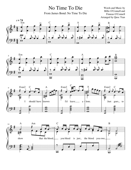 No Time To Die (arr. Quoc Tran)