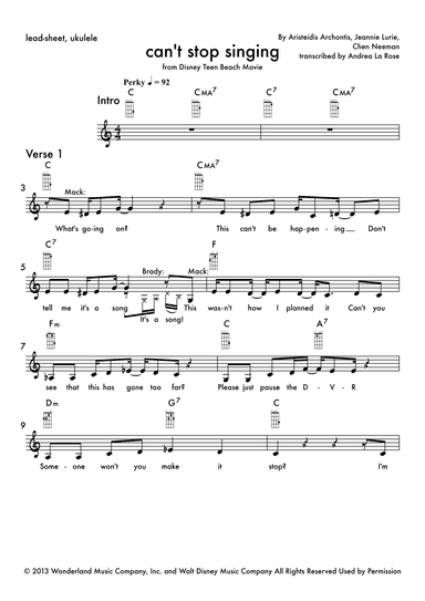Can't Stop Singing (arr. Andrea La Rose)