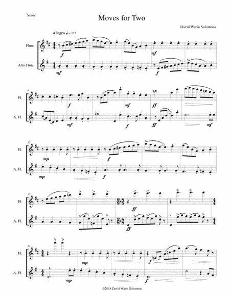 Moves For Two for flute and alto flute
