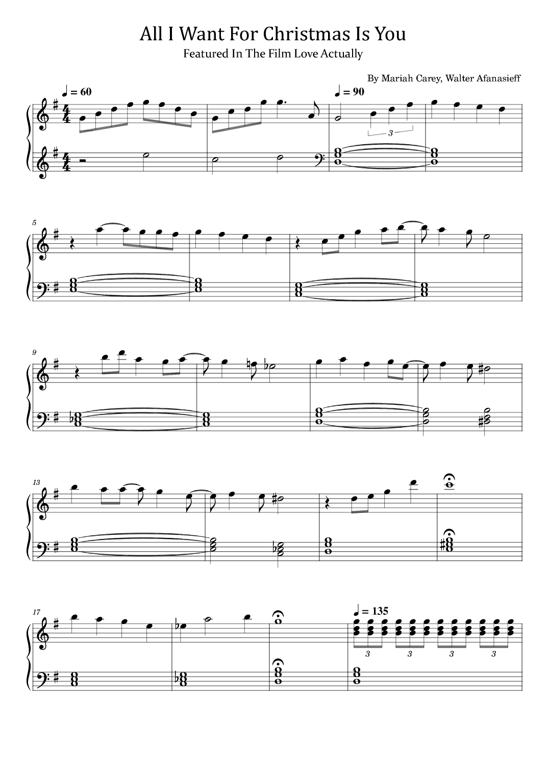 All I Want For Christmas Is You (arr. poon)