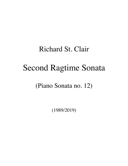 Second Ragtime Sonata (Piano Sonata no. 12)