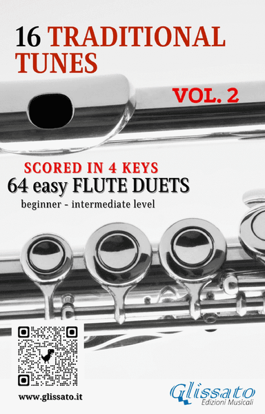16 Traditional Tunes - 64 easy flute duets (VOL.2) (arr. Francesco Leone)