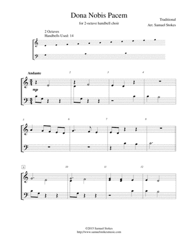 Dona Nobis Pacem (Give Us Peace) - 2-octave handbell choir (arr. Samuel Stokes)