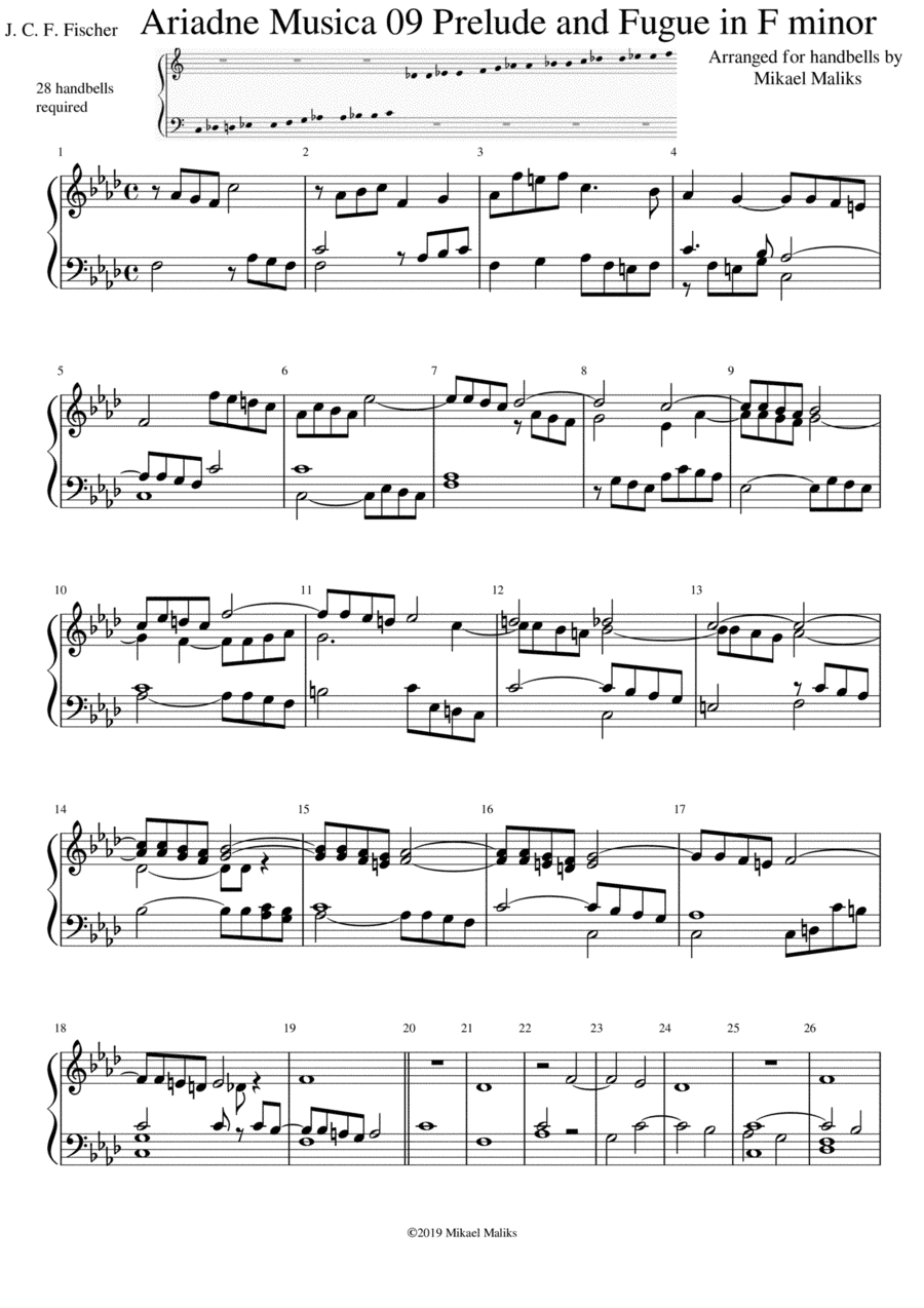 Ariadne Musica 09 Prelude and Fugue in F minor