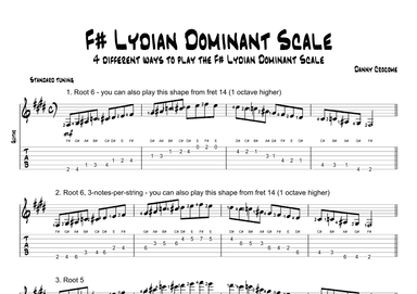 F# Lydian Dominant Scale (4 Ways to Play)