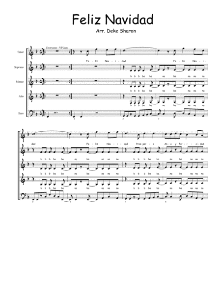 Feliz Navidad (arr. Deke Sharon)