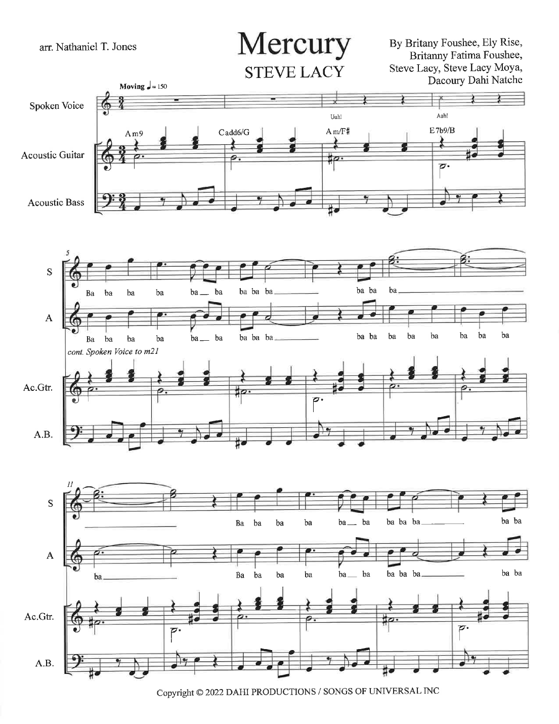 Mercury (arr. Nathaniel T. Jones)