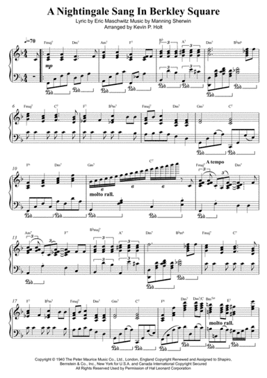 A Nightingale Sang In Berkeley Square (arr. Kevin P. Holt)