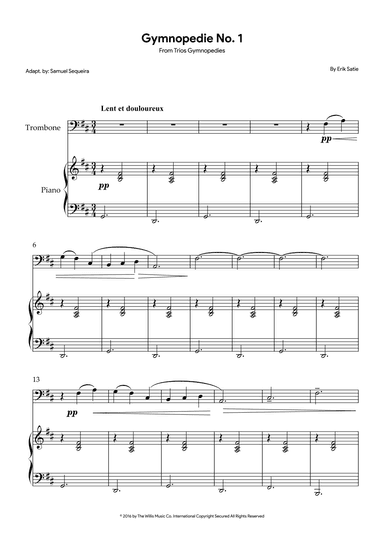 Gymnopedie No. 1 (arr. Samuel Sequeira)