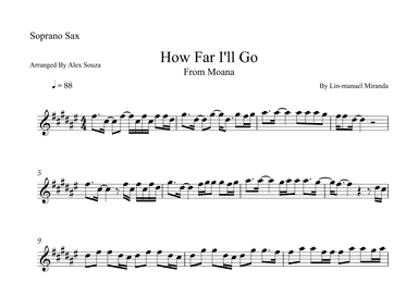 How Far I'll Go (arr. Alex Souza)