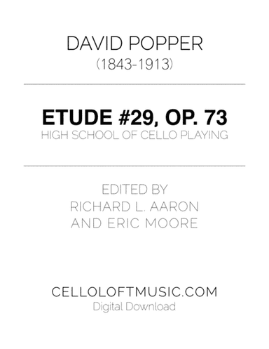 Popper (arr. Richard Aaron): Op. 73, Etude #29 (arr. Richard Aaron, Eric Moore)