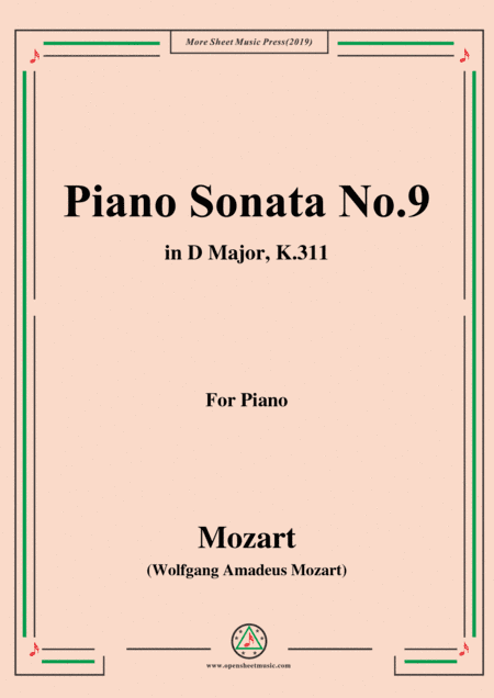 Mozart-Piano Sonata No.9 in D Major,K.311 (arr. MSM)
