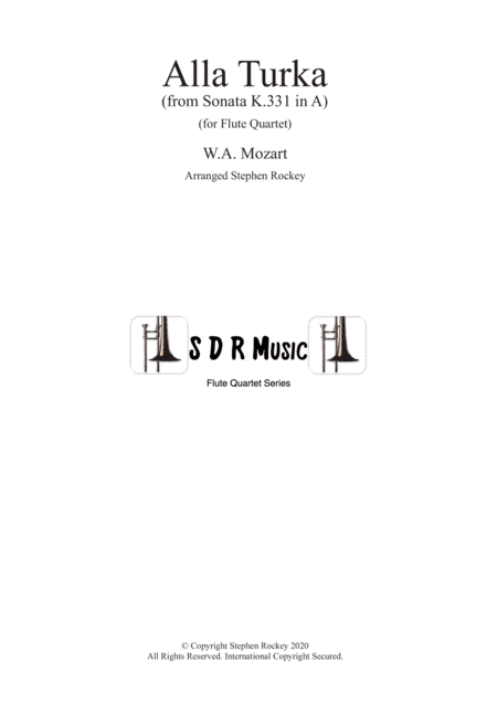 Alla Turka (Turkish March) for Flute Quartet (arr. Stephen Rockey)