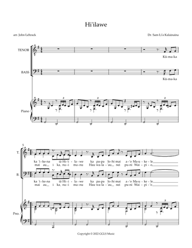 Hi'ilawe (arr. John Lehrack)