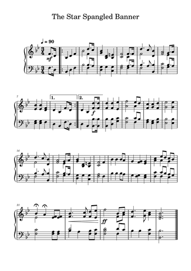 The Star Spangled Banner (Piano) (arr. Henrique F Mangoni)