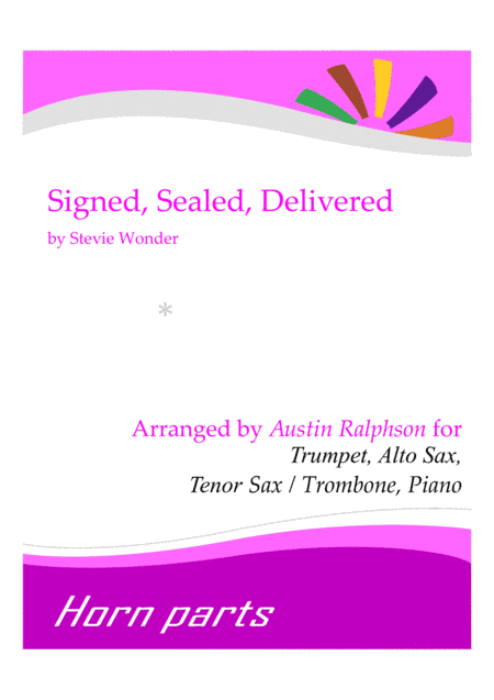 Signed, Sealed, Delivered I'm Yours (arr. Austin Ralphson)