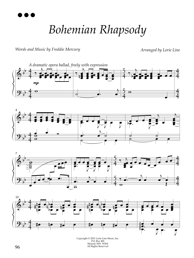 Bohemian Rhapsody (arr. Lorie Line)