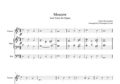 Moscow Last Verse for Organ/Keyboard