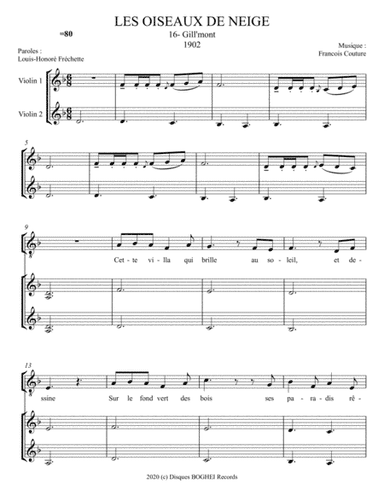 LES OISEAUX DE NEIGE - Gill'mont (arr. Disques BOGHEI Records)