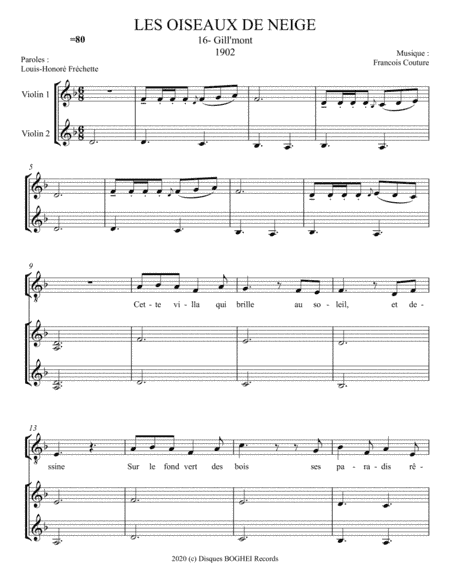LES OISEAUX DE NEIGE - Gill'mont (arr. Disques BOGHEI Records)