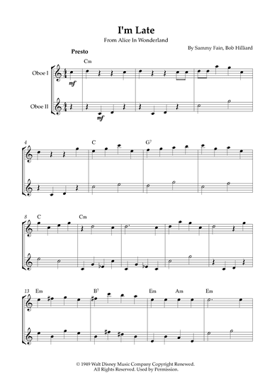 I'm Late (arr. Karen Gueiros)