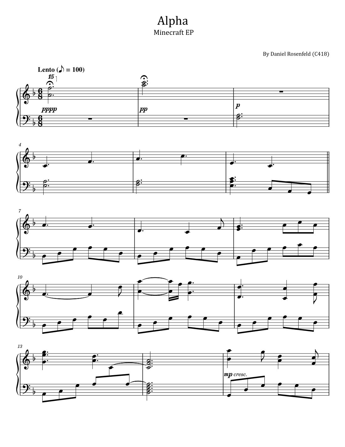 Alpha (arr. poon)