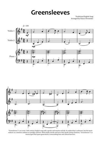 Greensleeves (arr. Glauco Fernandes)