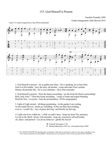 153 God Himself is Present (arr. John Stewart)