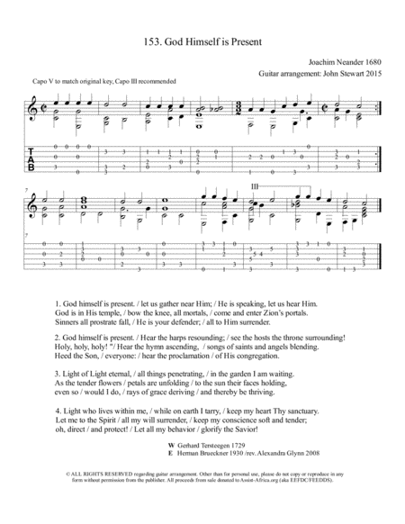 153 God Himself is Present (arr. John Stewart)