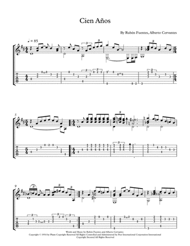 Cien Años (arr. Miguel Angel Calderon)