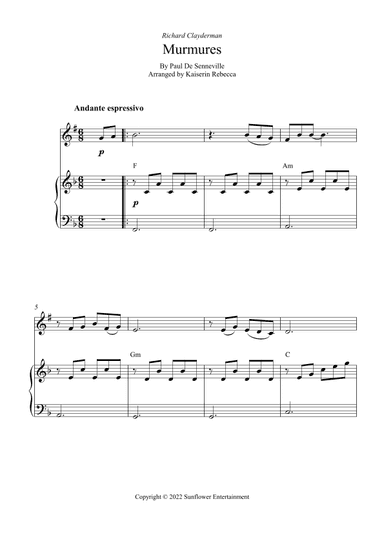 Murmures (arr. Kaiserin Rebecca)