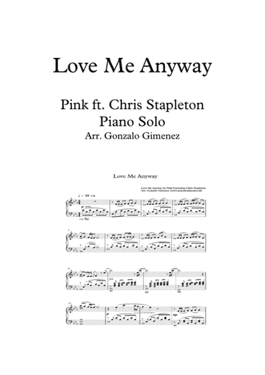 Love Me Anyway (arr. Gonzalo Gimenez)